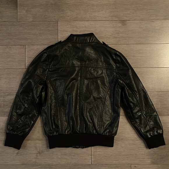 UrbanRepublic Unisex Kids Black Pleather Jacket. Size 7 - Picture 14 of 16